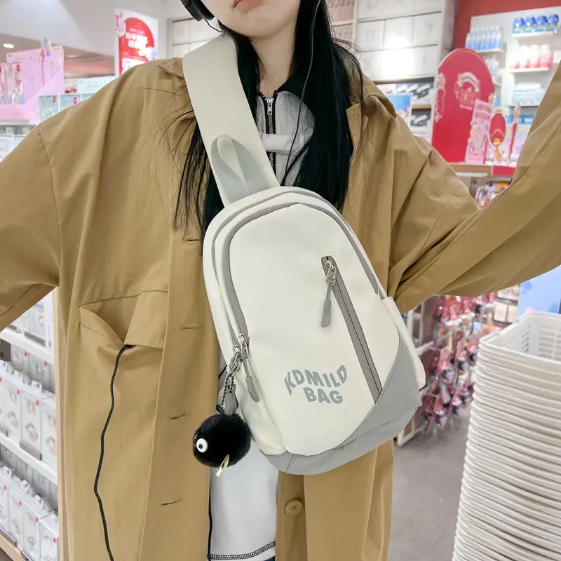 Moriyo Bag Shoulder Bag White Large Capacity College Student - Image 9