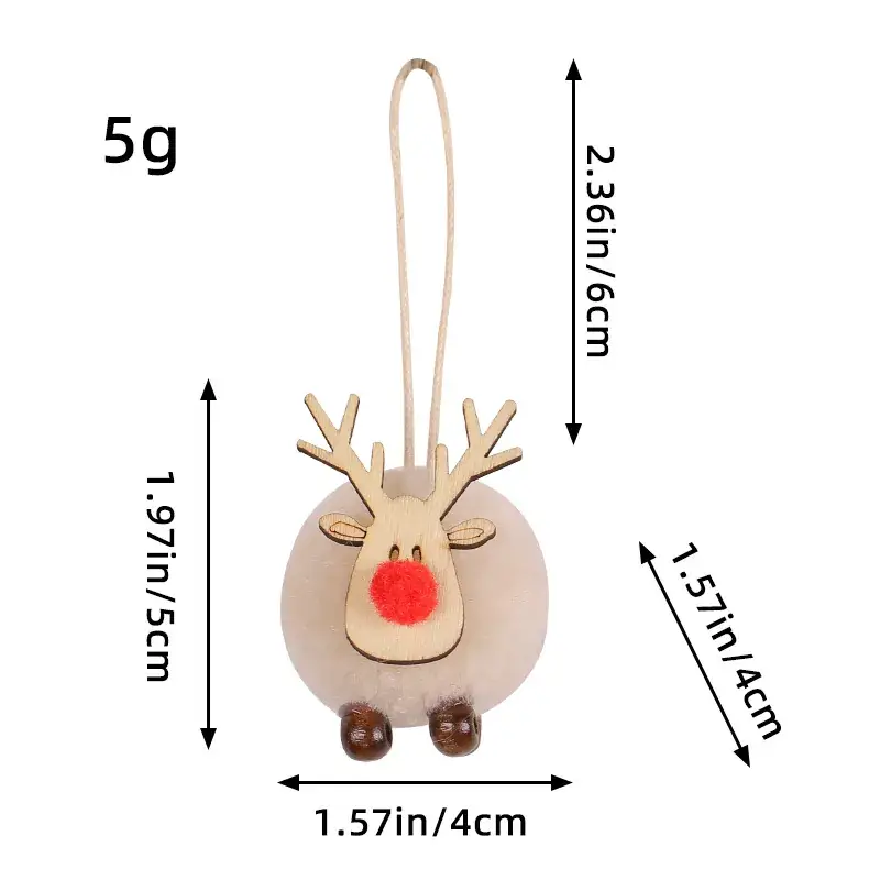 Hong Kong Love Christmas Deer Fur Ball Pendant - Image 8