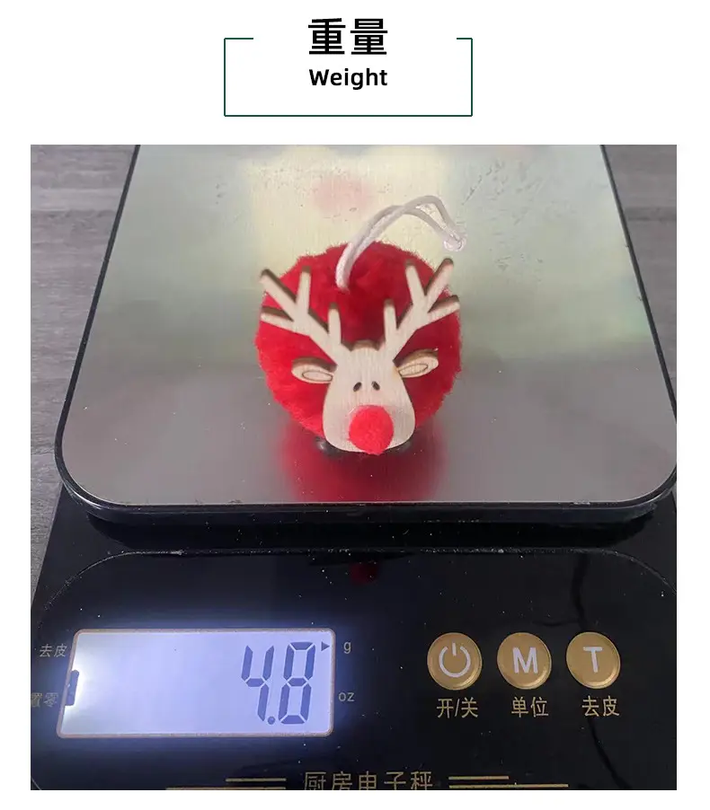 Hong Kong Love Christmas Deer Fur Ball Pendant — feature 13
