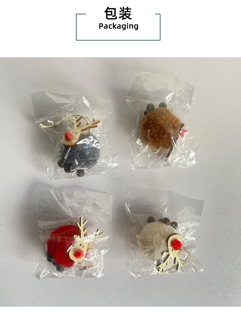 Hong Kong Love Christmas Deer Fur Ball Pendant — feature 14