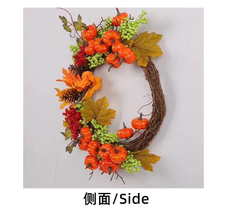 Autumn Pumpkin Rattan Door Hanging Decor — feature 12