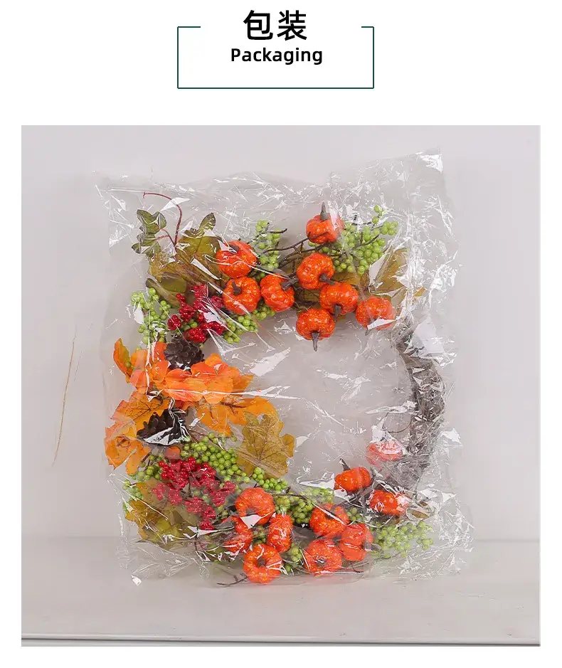 Autumn Pumpkin Rattan Door Hanging Decor — feature 15