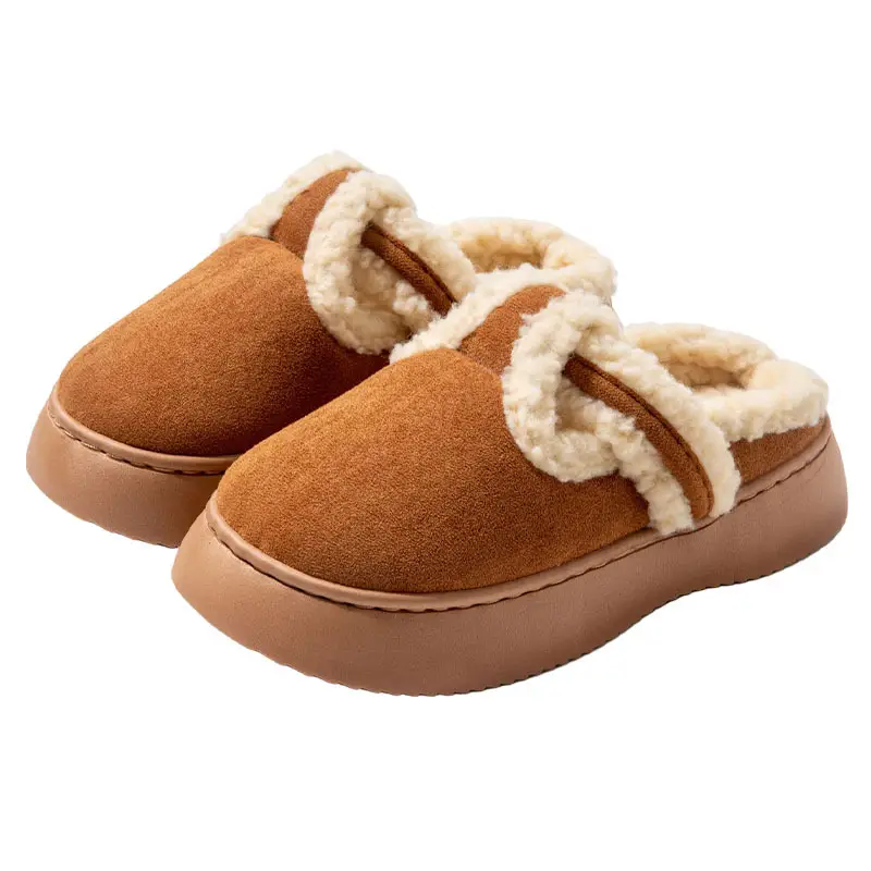 Nanbowan closed toe slippers women's winter home outdoor plush all-match ins popular Net red shoes warm cotton shoes wholesale - Image 9