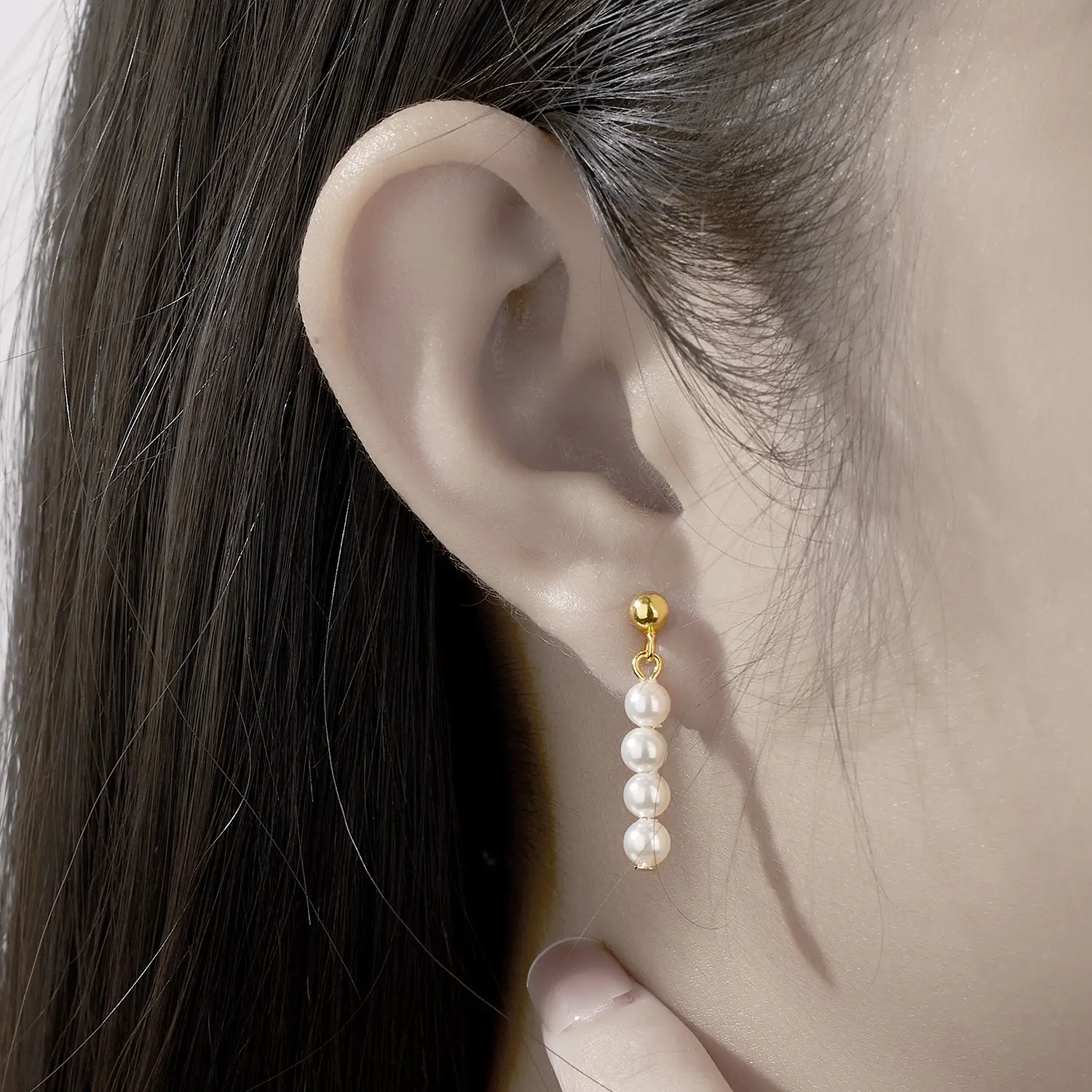New South Korea Dongdaemun Pearl Ear Studs for Women - Image 2