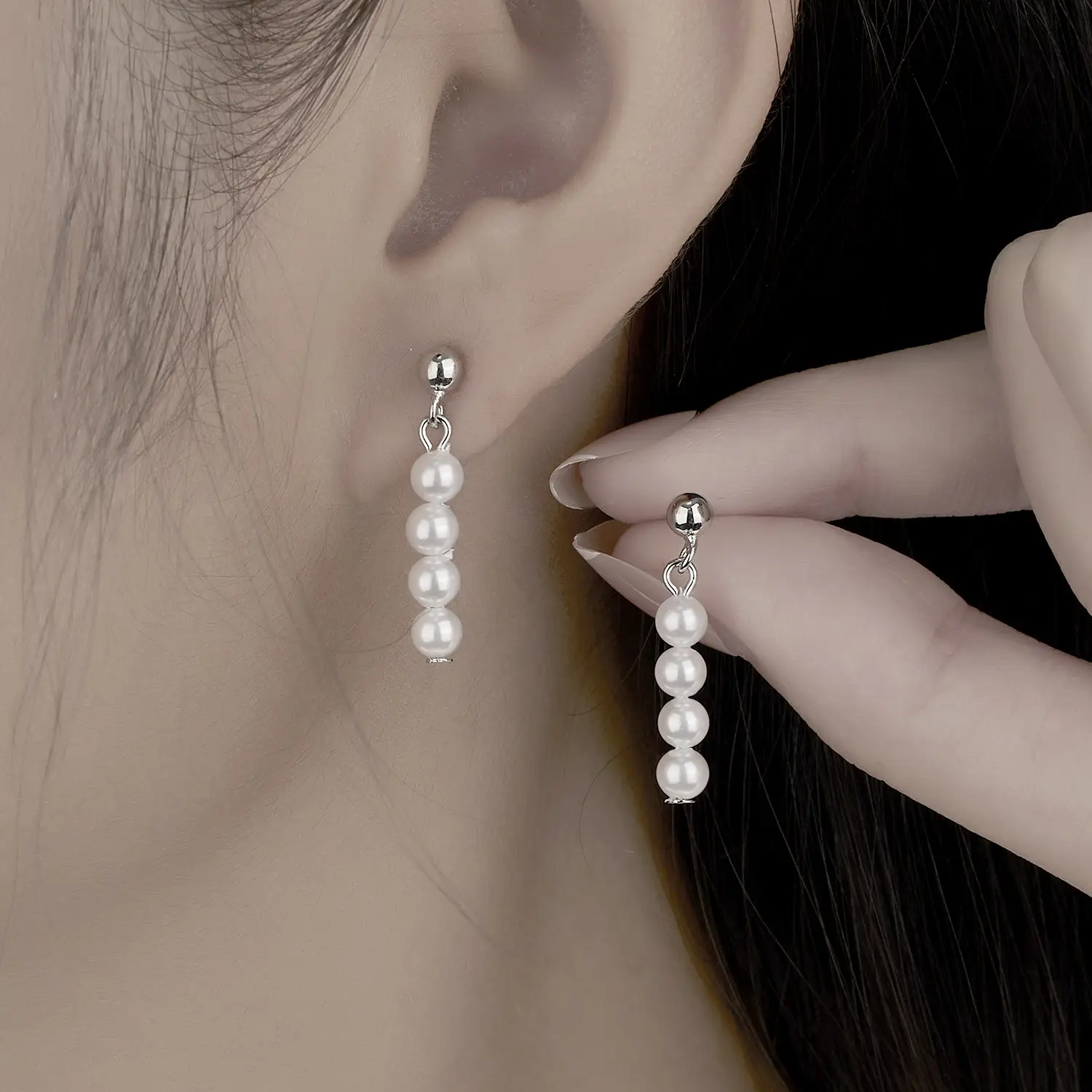 New South Korea Dongdaemun Pearl Ear Studs for Women - Image 3