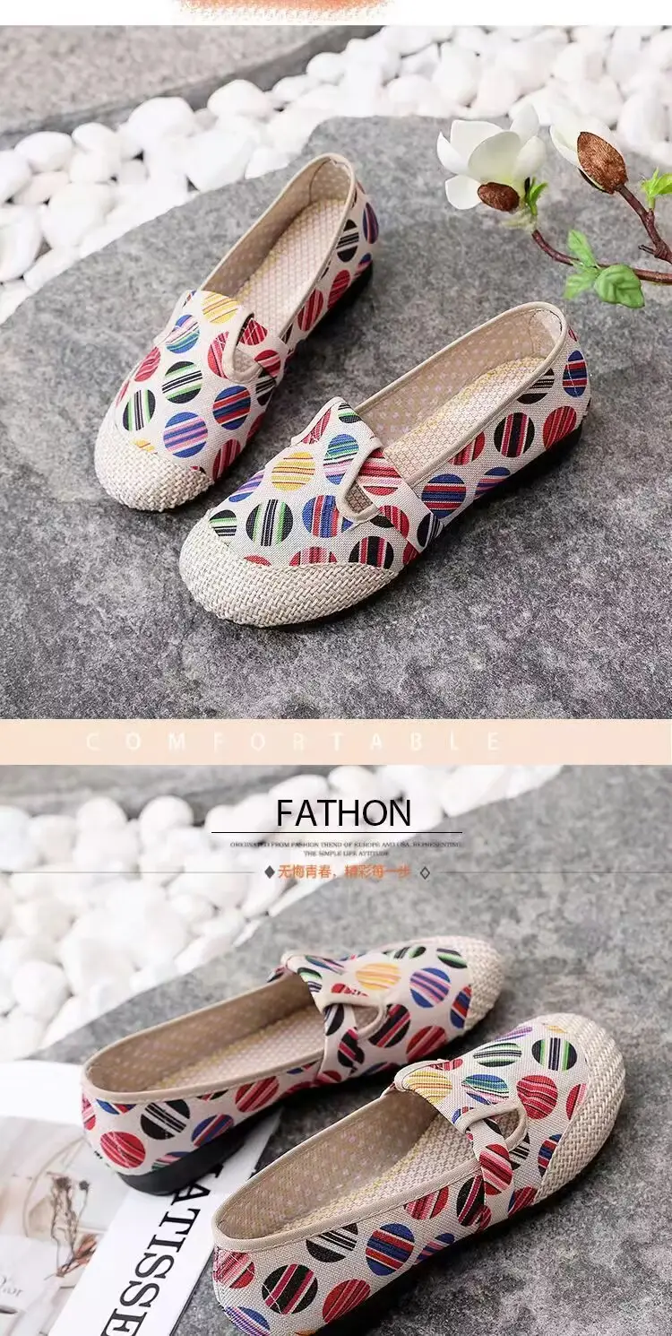 Spring and Autumn Old Beijing Cloth Shoes New Women's Canvas Shoes Non-slip Soft Sole Single-layer Shoes Comfortable All-match Casual Moms Shoes — feature 2