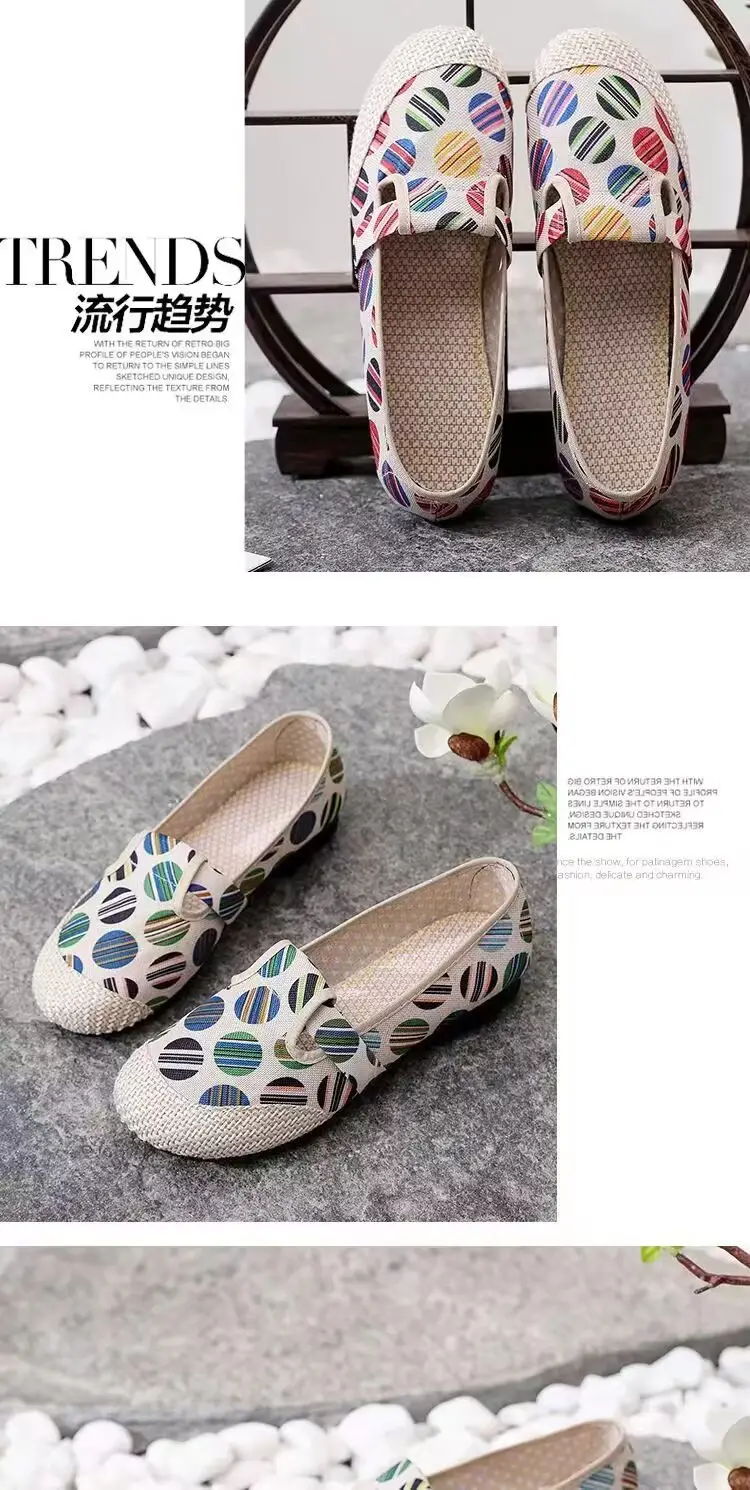 Spring and Autumn Old Beijing Cloth Shoes New Women's Canvas Shoes Non-slip Soft Sole Single-layer Shoes Comfortable All-match Casual Moms Shoes — feature 3