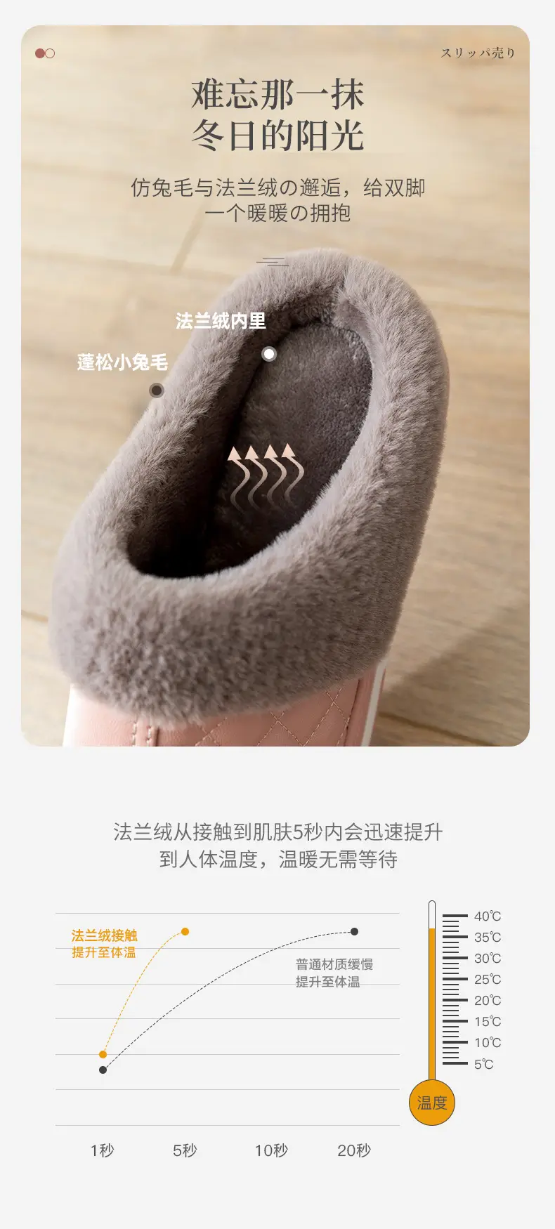 Drooping cotton slippers men's autumn and winter indoor home home waterproof non-slip fleece-lined warm plush leather slippers — feature 6