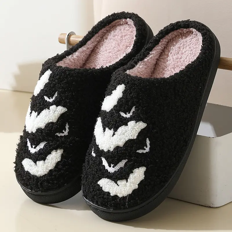 2023 new Halloween skull cartoon warm winter cotton slippers men and women couple home indoor cotton slippers