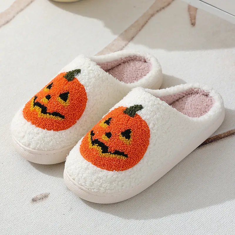 2023 new Halloween skull cartoon warm winter cotton slippers men and women couple home indoor cotton slippers