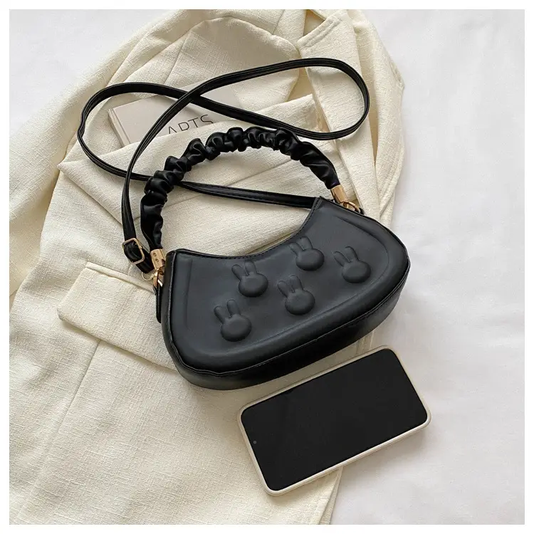 Black Embroidered Shoulder Bag for Women — feature 8