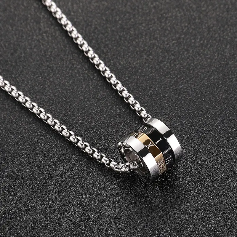 Platinum Two-Color Necklace for Men Women - Image 6