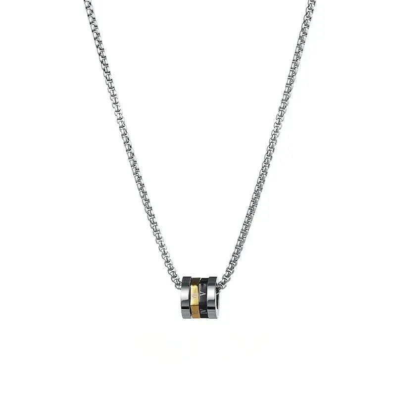 Platinum Two-Color Necklace for Men Women — feature 11