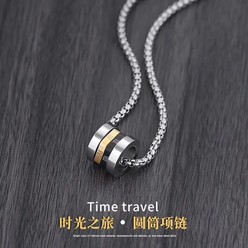 Platinum Two-Color Necklace for Men Women — feature 5