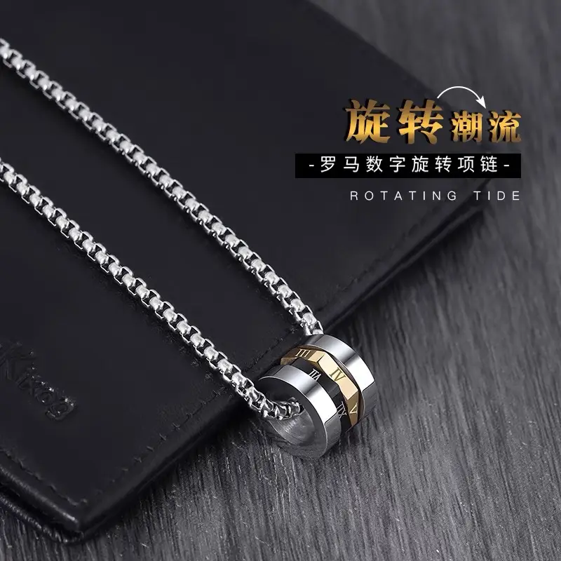 Platinum Two-Color Necklace for Men Women — feature 6