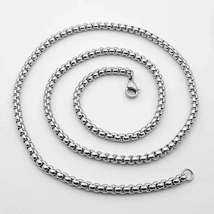 Platinum Two-Color Necklace for Men Women - Image 3