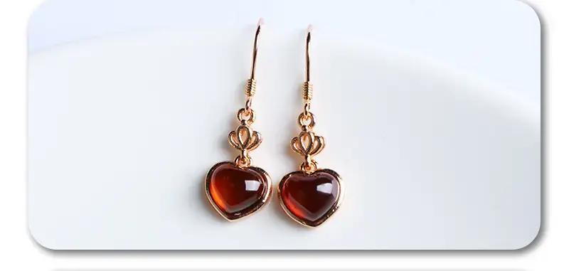 14K Rose Gold Love Inlaid Ear Hooks — feature 19