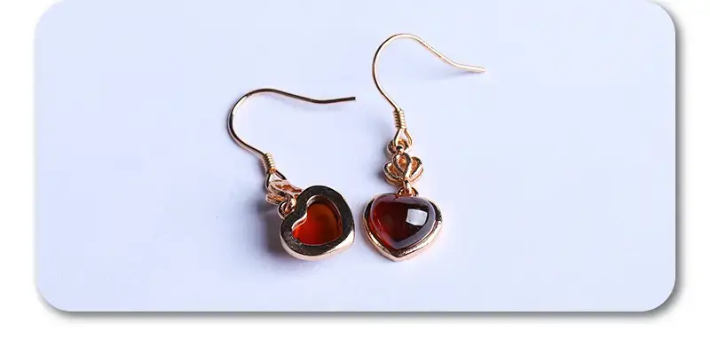 14K Rose Gold Love Inlaid Ear Hooks — feature 21