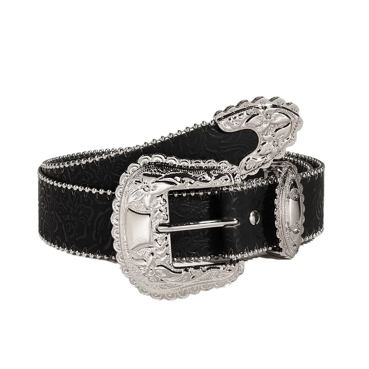 Women's American Retro Brown Leather Belt with Gold Buckle - Image 6