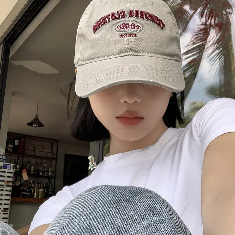 Women Baseball Cap Wide Brim Japanese Style