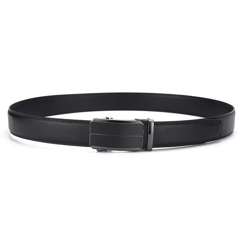 Men's Automatic Buckle Belt Genuine Leather Black