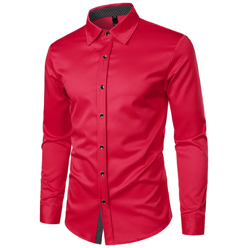 Men's Black Long Sleeve Button Down Shirt — feature 6