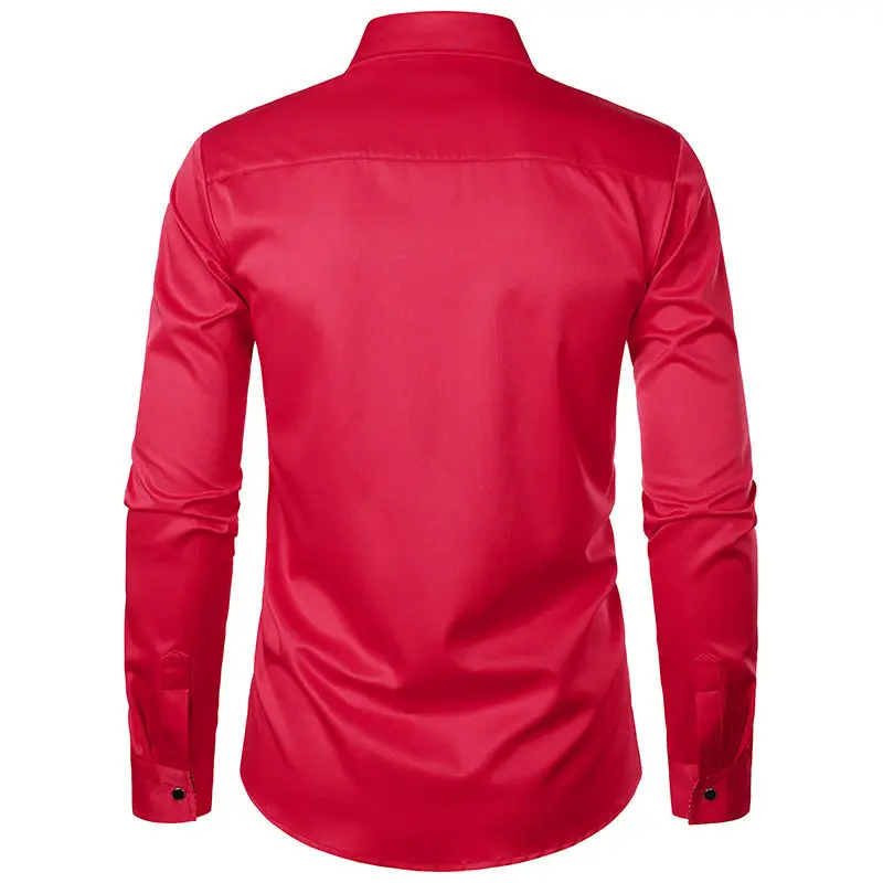 Men's Black Long Sleeve Button Down Shirt — feature 7