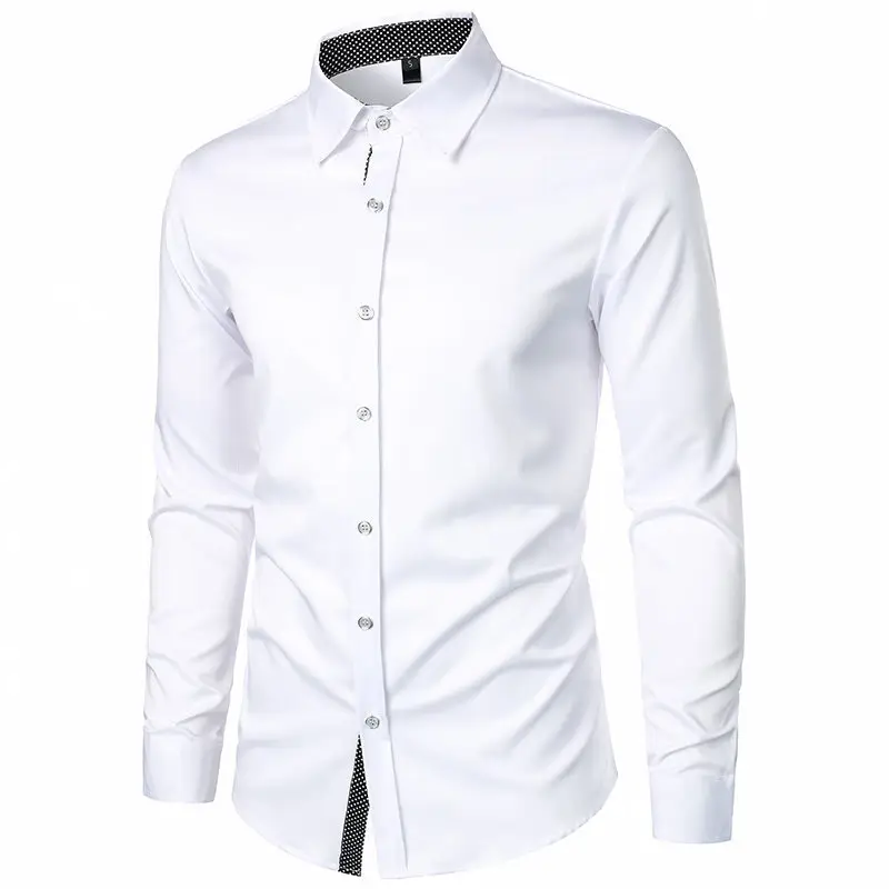 Men's Black Long Sleeve Button Down Shirt — feature 9
