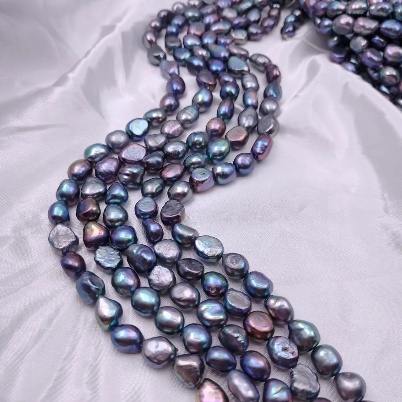 Vertical Hole Baroque Pearl Necklace DIY Design - Image 3