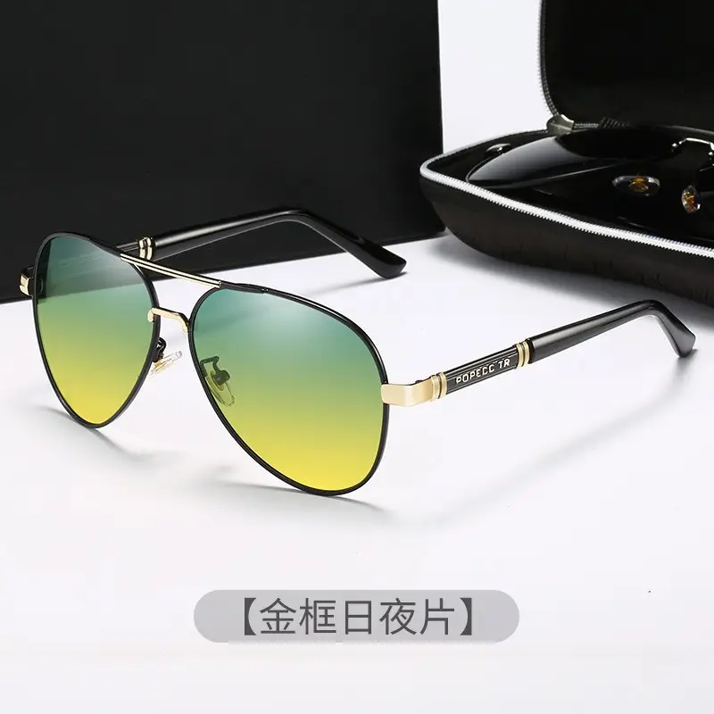 Men's Metal Polarized Sunglasses Red Frame Driving Glasses - Image 9