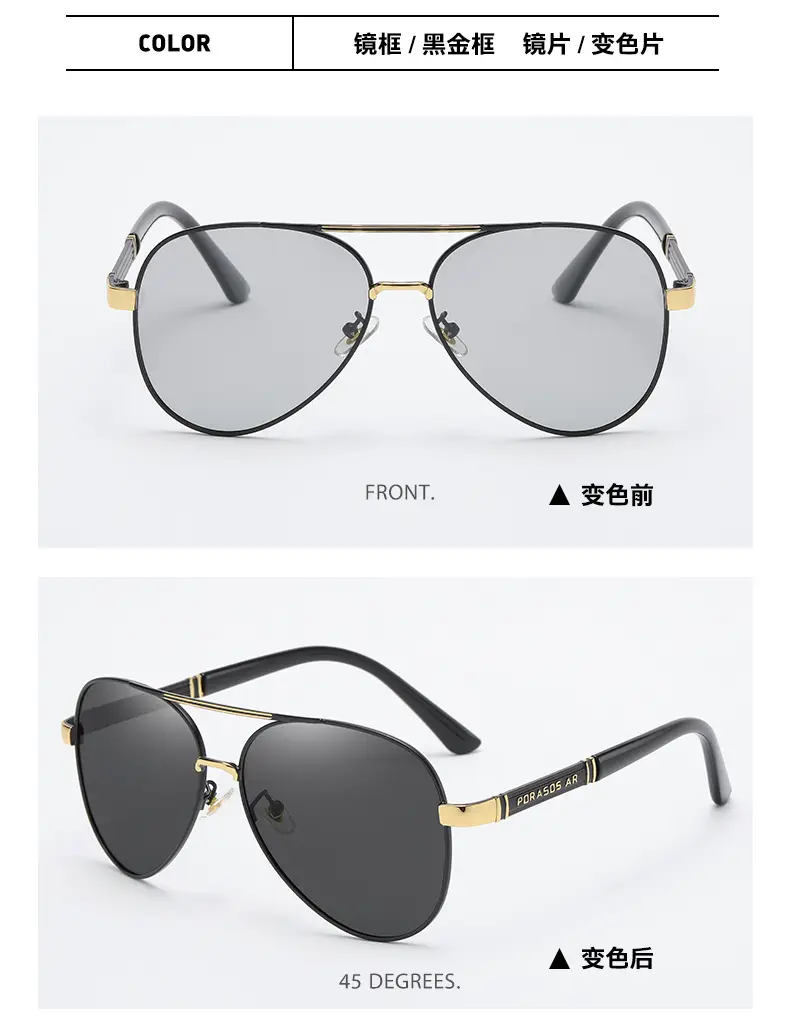 Men's Metal Polarized Sunglasses Red Frame Driving Glasses — feature 16