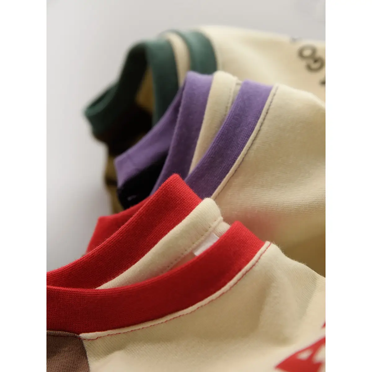 Children Cotton Cartoon T-Shirt Boys Round Neck Long Sleeve