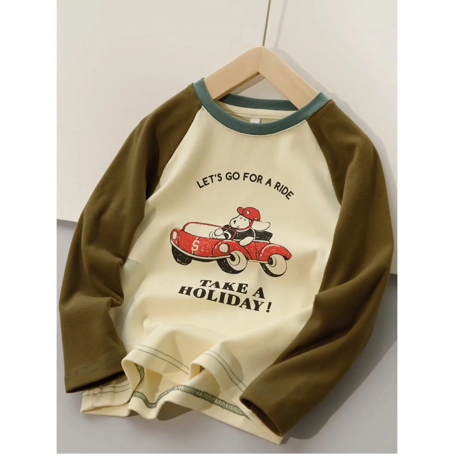 Children Cotton Cartoon T-Shirt Boys Round Neck Long Sleeve — feature 11