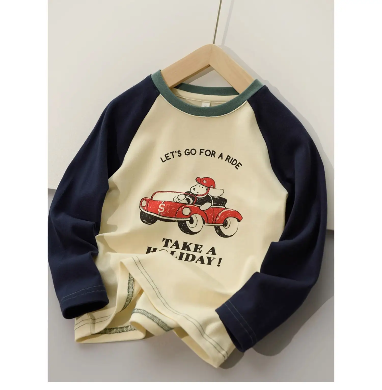 Children Cotton Cartoon T-Shirt Boys Round Neck Long Sleeve — feature 8