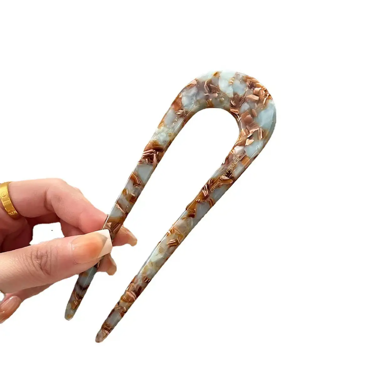 Acetate Hairpin with Chain & Chopsticks Design - Image 10