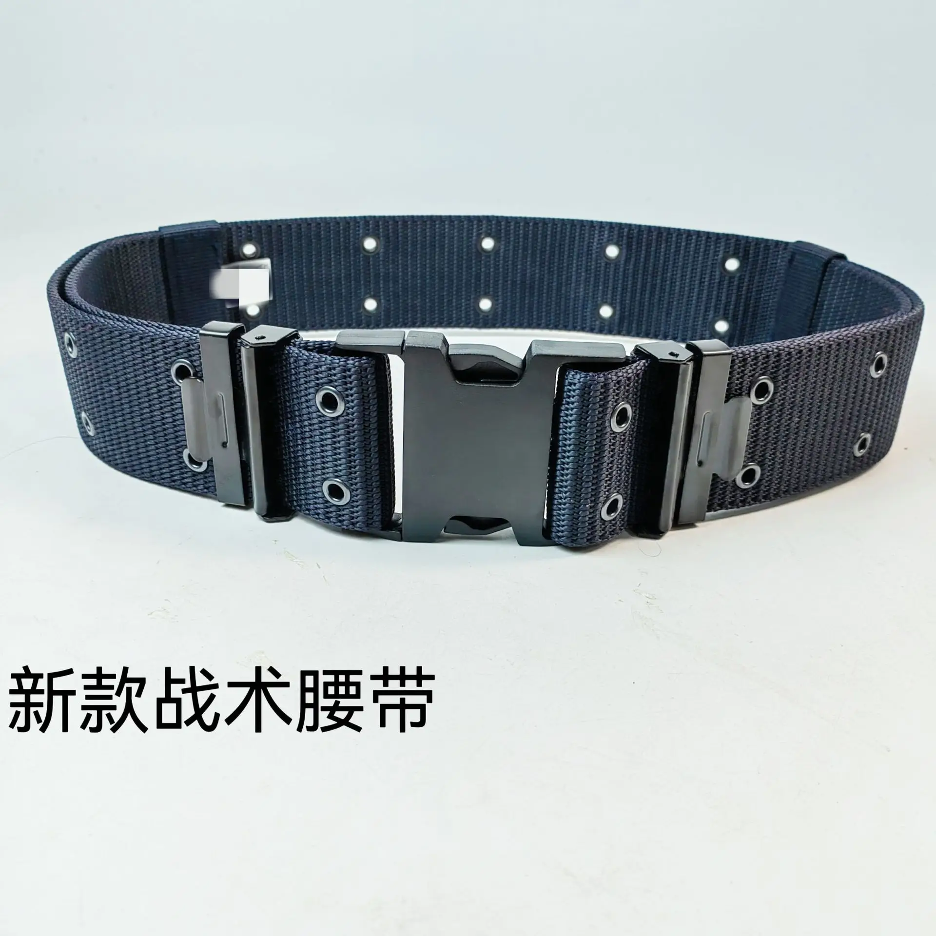 Men's Women's Nylon Tactical Belt Wide Ribbed Mesh Belt - Image 3