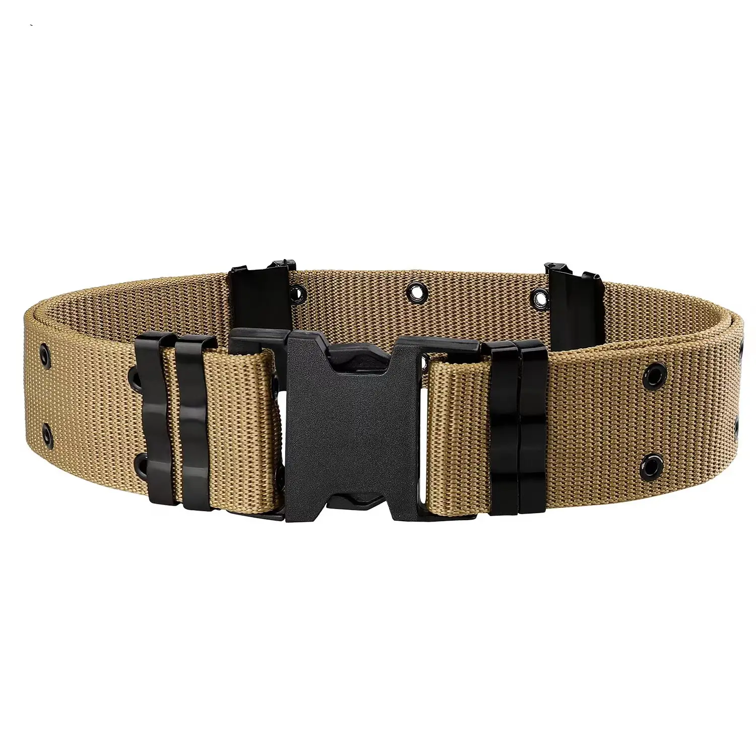 Men's Women's Nylon Tactical Belt Wide Ribbed Mesh Belt β feature 4