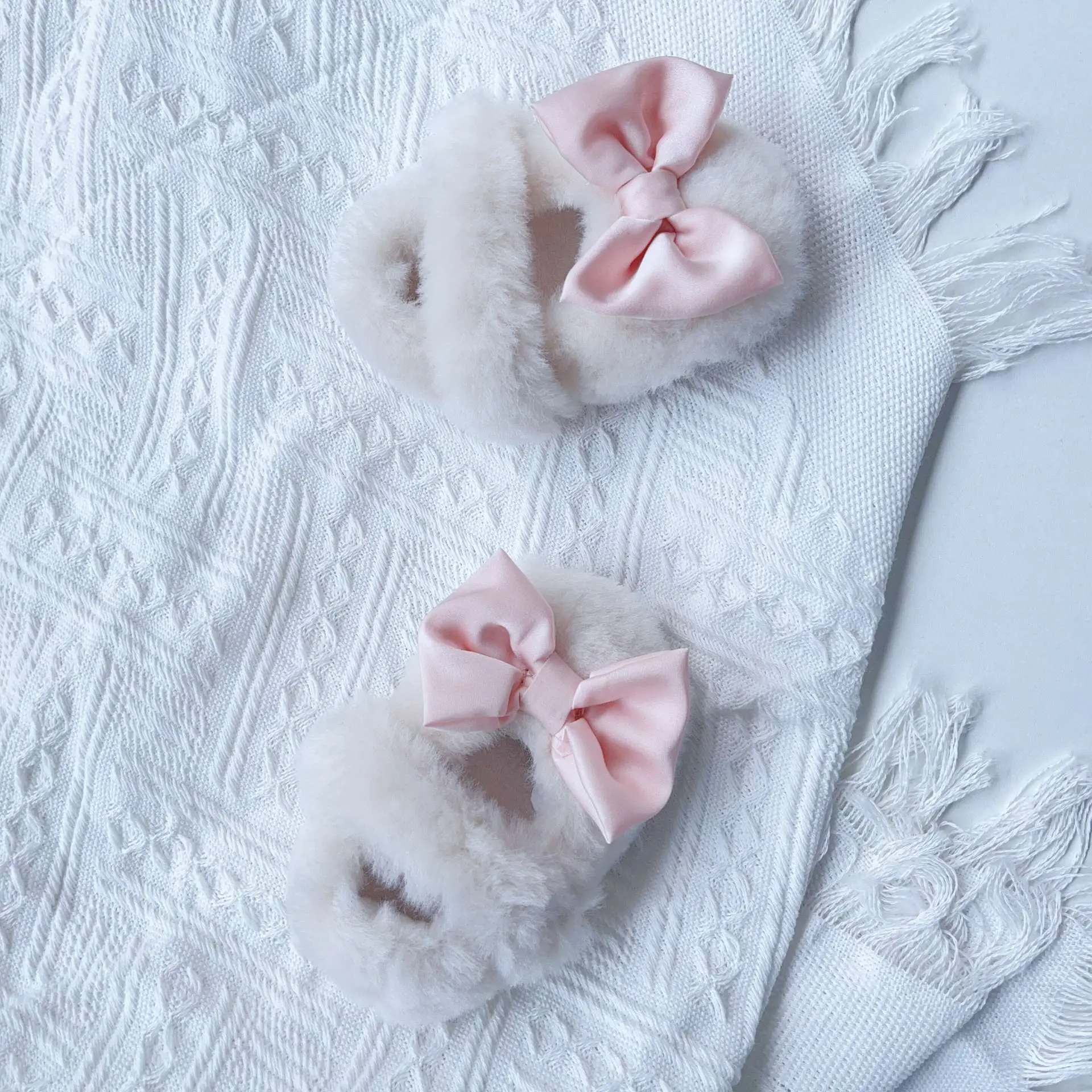 Pink Faux Fur Baby Shoes for Toddler Non-Slip — feature 7