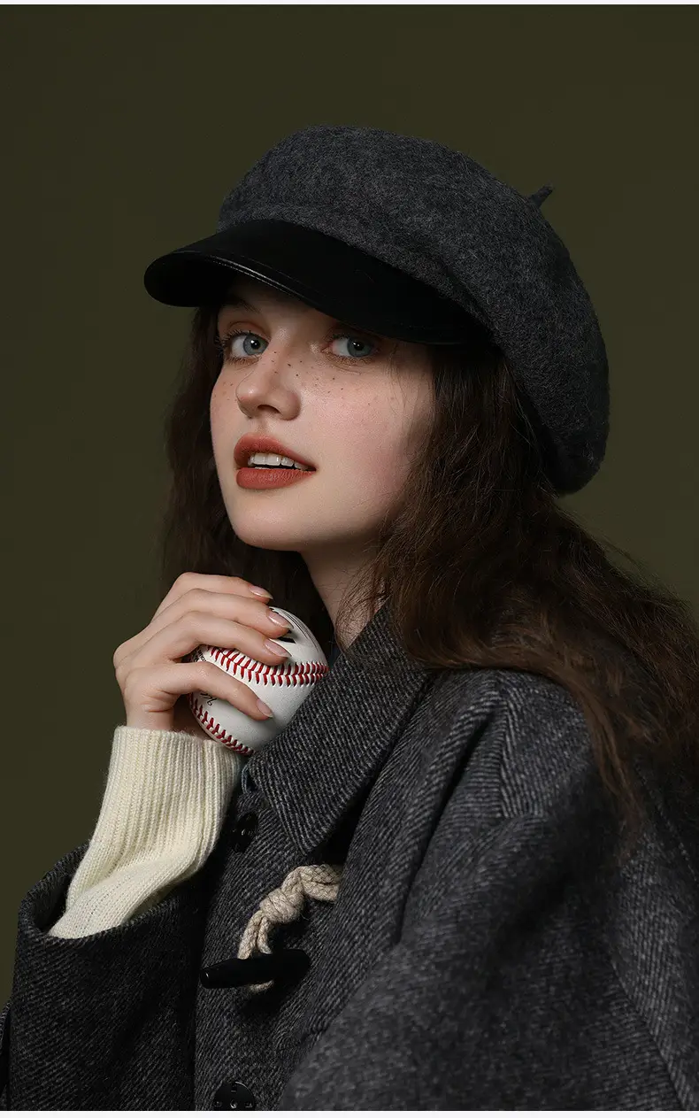 Women Knitted Octagonal Cap Winter Warm Beret — feature 16