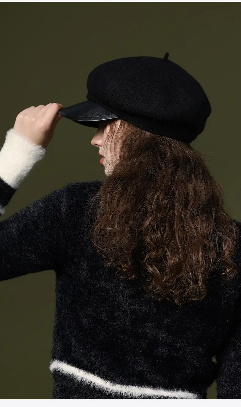 Women Knitted Octagonal Cap Winter Warm Beret — feature 20
