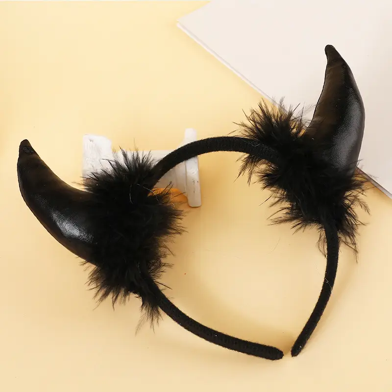 Angel Feather Headbands Black Red Party Costume - Image 7