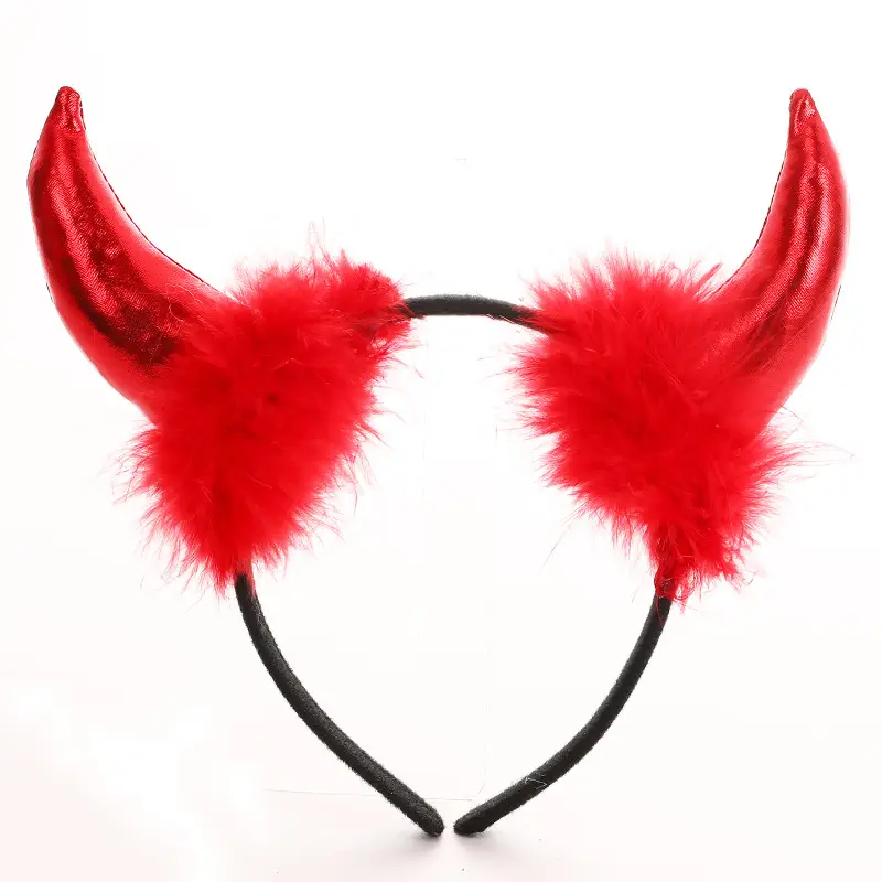 Angel Feather Headbands Black Red Party Costume - Image 9