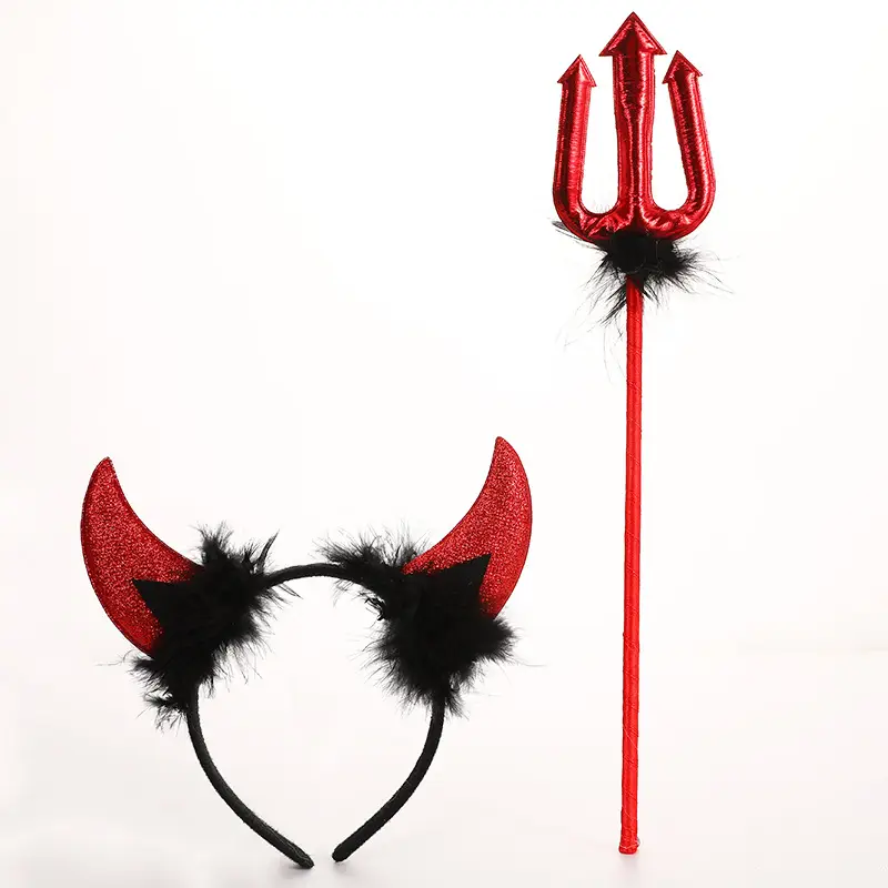 Angel Feather Headbands Black Red Party Costume - Image 10