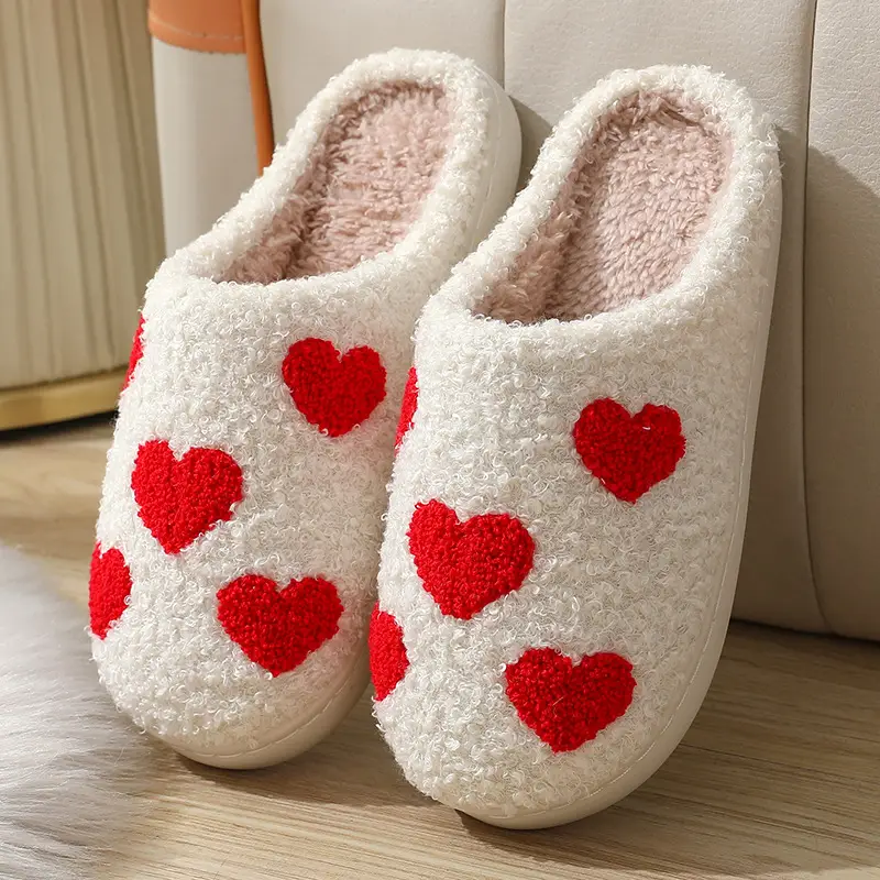 2023 cross-border new winter smiley mushroom cotton slippers women's indoor household non-slip home warm slippers wholesale