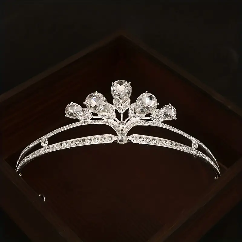 Crown Alloy Bridal Headdress with Rhinestones - Image 11