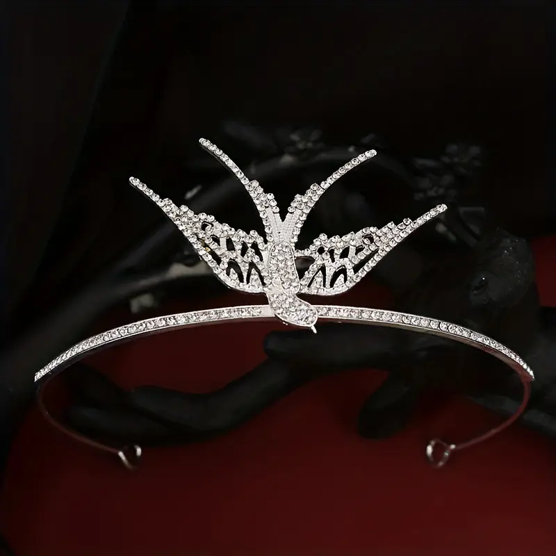Crown Alloy Bridal Headdress with Rhinestones - Image 10
