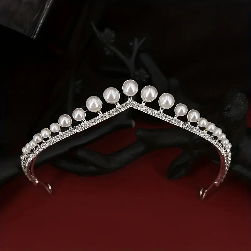 Crown Alloy Bridal Headdress with Rhinestones - Image 3