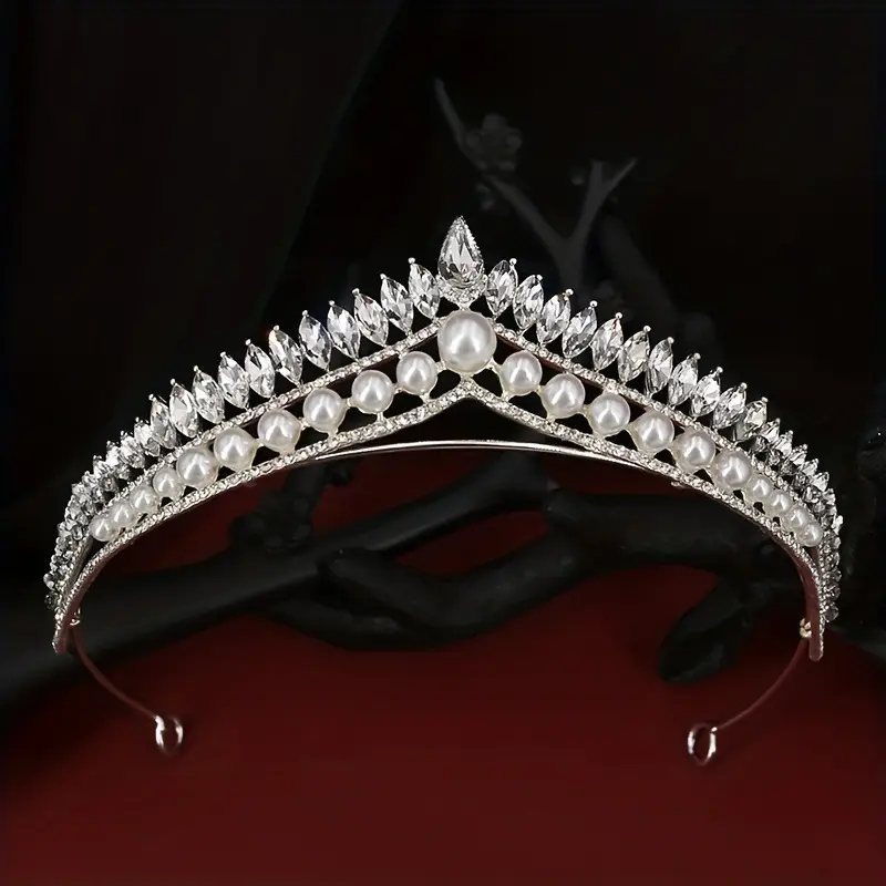Crown Alloy Bridal Headdress with Rhinestones - Image 5