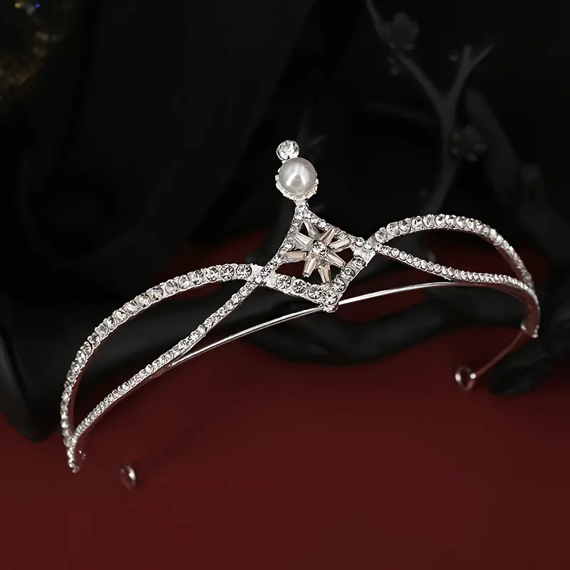 Crown Alloy Bridal Headdress with Rhinestones - Image 6