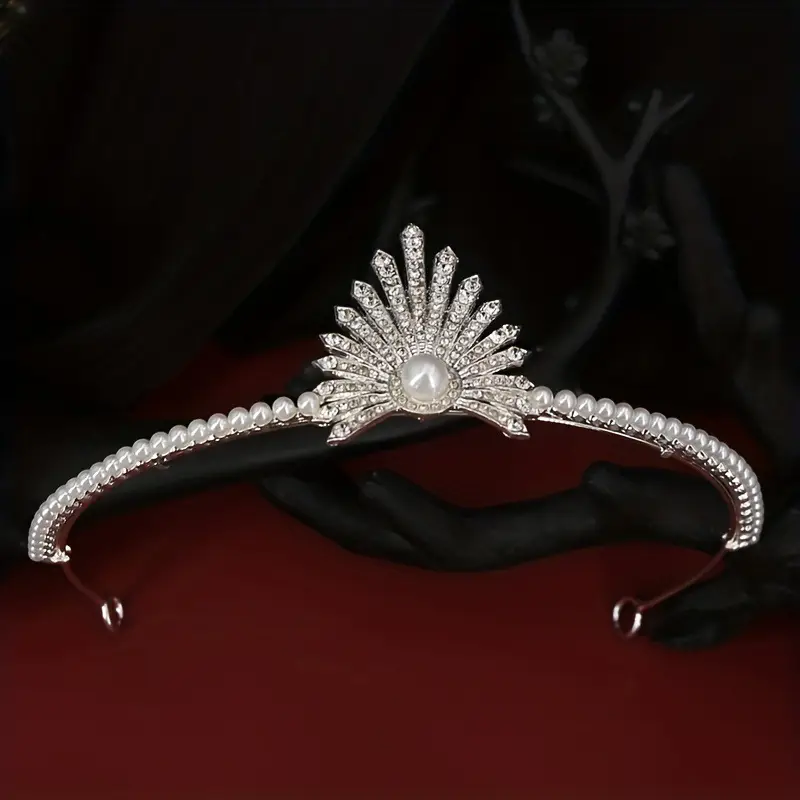 Crown Alloy Bridal Headdress with Rhinestones - Image 7